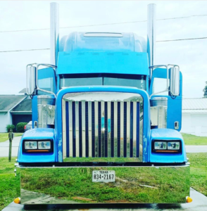 grill 11 bars blue truck
