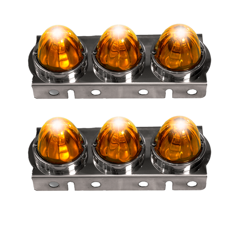 Grand General 78113 Clear Die Cast Watermelon Dark Amber Light With Stainless Steel Rim | Truck & Trailer Accessory Light