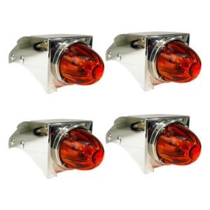 Base Light 1 Watermelon For Fuel Tank Dark Amber Glass. Set