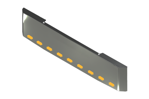 Kenworth w-900, Bumper 95  length inches x 18-20-22 width inches degree corner Rolled End with tire protection - Image 4