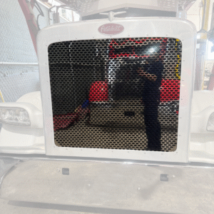 Peterbilt Extender Hood Grill W Horizontal Small Oval Holes Stainless Steel 304