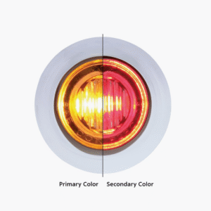 thumbnail image 2 of MOONSPORT 18-LED Dual Function Watermelon Light – Amber/Red, Clear Glass Lens, Chrome Housing 2 of 5