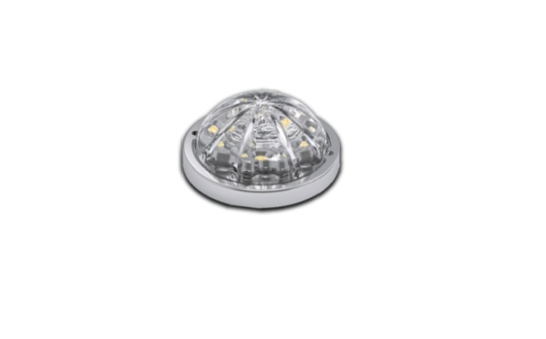 3.5" Low Profile Watermelon Hero Led Marker Light - Red / CLEAR LENS