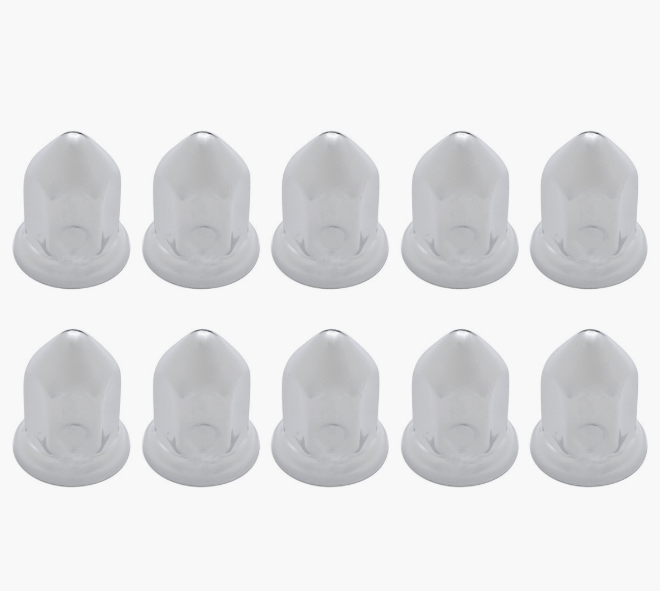 33mm x 2-3/8" Stainless Pointed Nut Covers With Flange (10-Pack)