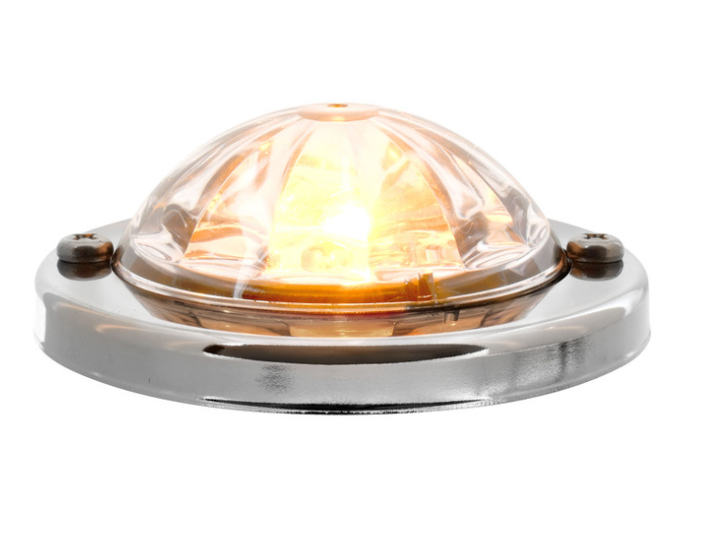 Mini Super Star Watermelon LED Sealed Light with Stainless Steel Bezel Clear Amber - Image 2