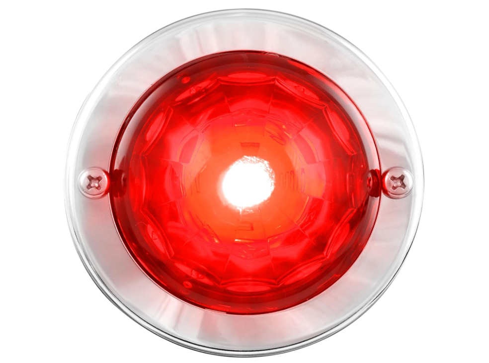 Mini Super Star Watermelon LED Sealed Light with Stainless Steel Bezel Red