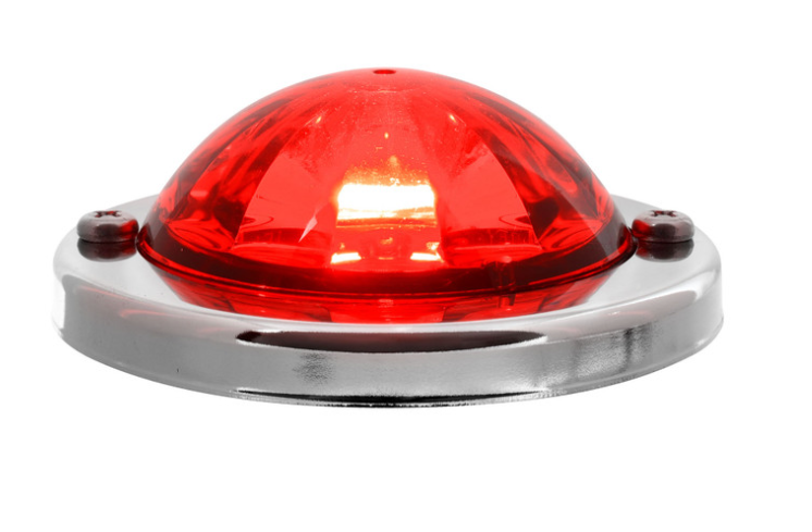 Mini Super Star Watermelon LED Sealed Light with Stainless Steel Bezel Red - Image 3