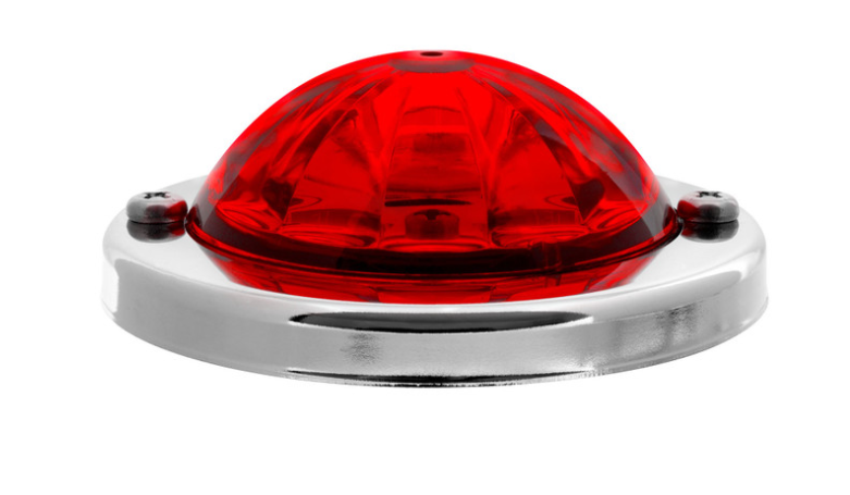 Mini Super Star Watermelon LED Sealed Light with Stainless Steel Bezel Red - Image 2