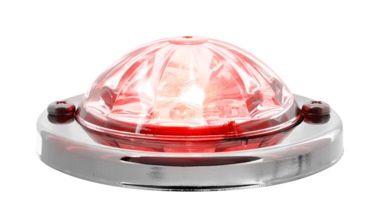 Mini Super Star Watermelon LED Sealed Light with Stainless Steel Bezel Clear Red - Image 2